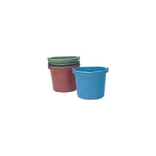 20-Quart Fortiflex Flat Back Feed Bucket for Dogs/Cats and Small Animals Red 