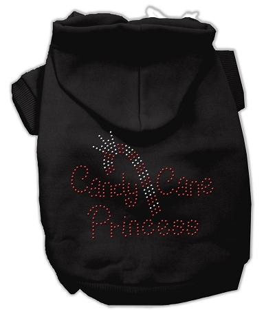 Candy Cane Princess Dog Hoodie Black/Extra Large