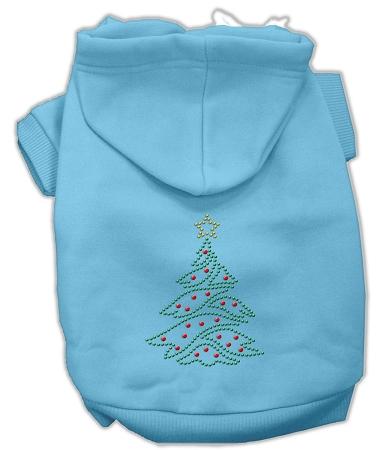 Christmas Tree Dog Hoodie Baby Blue/Medium