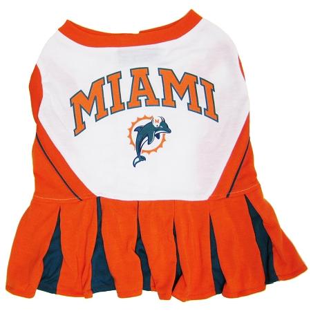 Miami Dolphins NFL Dog Cheerleader Outfit - Extra Small
