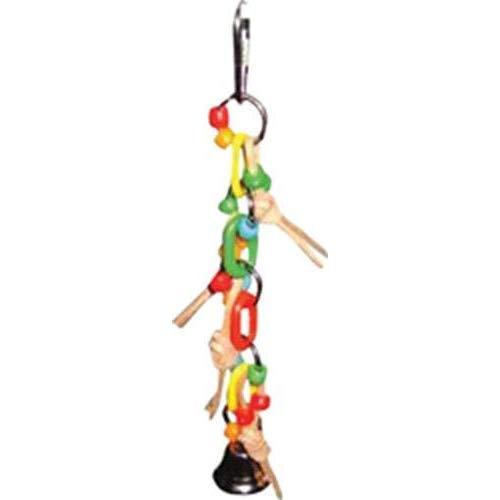 Plastic Chain with Leather and Ball Bird Toy HB46329
