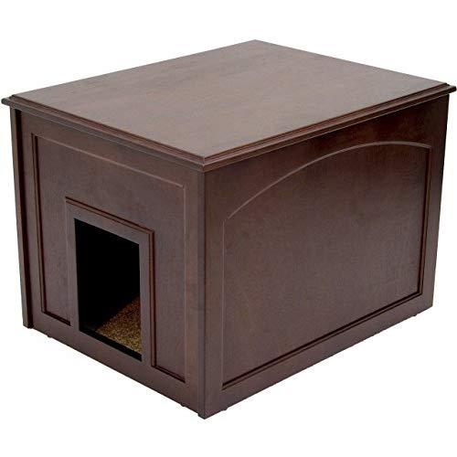 Crown Pet Cat Litter Cabinet with Espresso Finish
