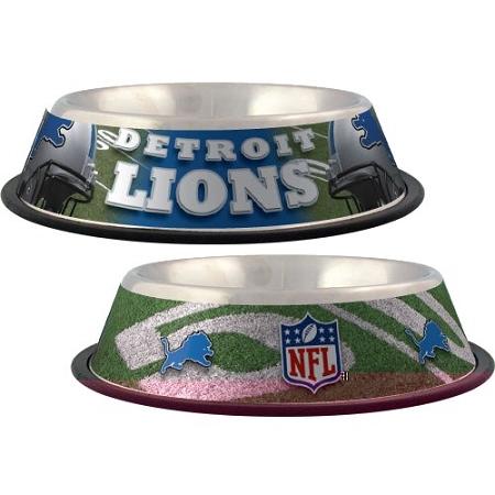 Detroit Lions Stainless Dog Bowl