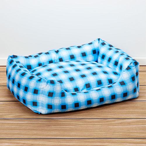 Iconic Pet - Standard Square Bed - Blue - Large