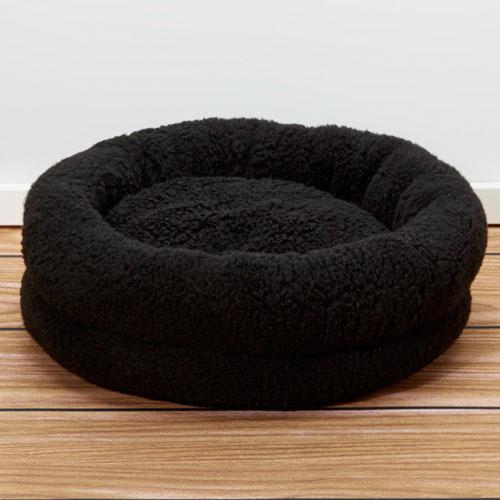 Iconic Pet - Premium Snuggle Bed - Black - Medium