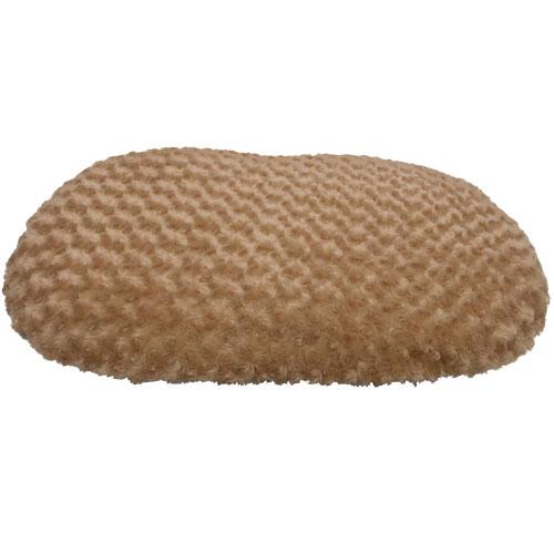 Iconic Pet - Luxury Swirl Fur Pet Bed/Pillow - Beige - Large