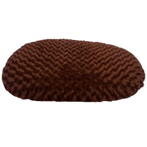 Iconic Pet - Luxury Swirl Fur Pet Bed/Pillow - Brown - Large