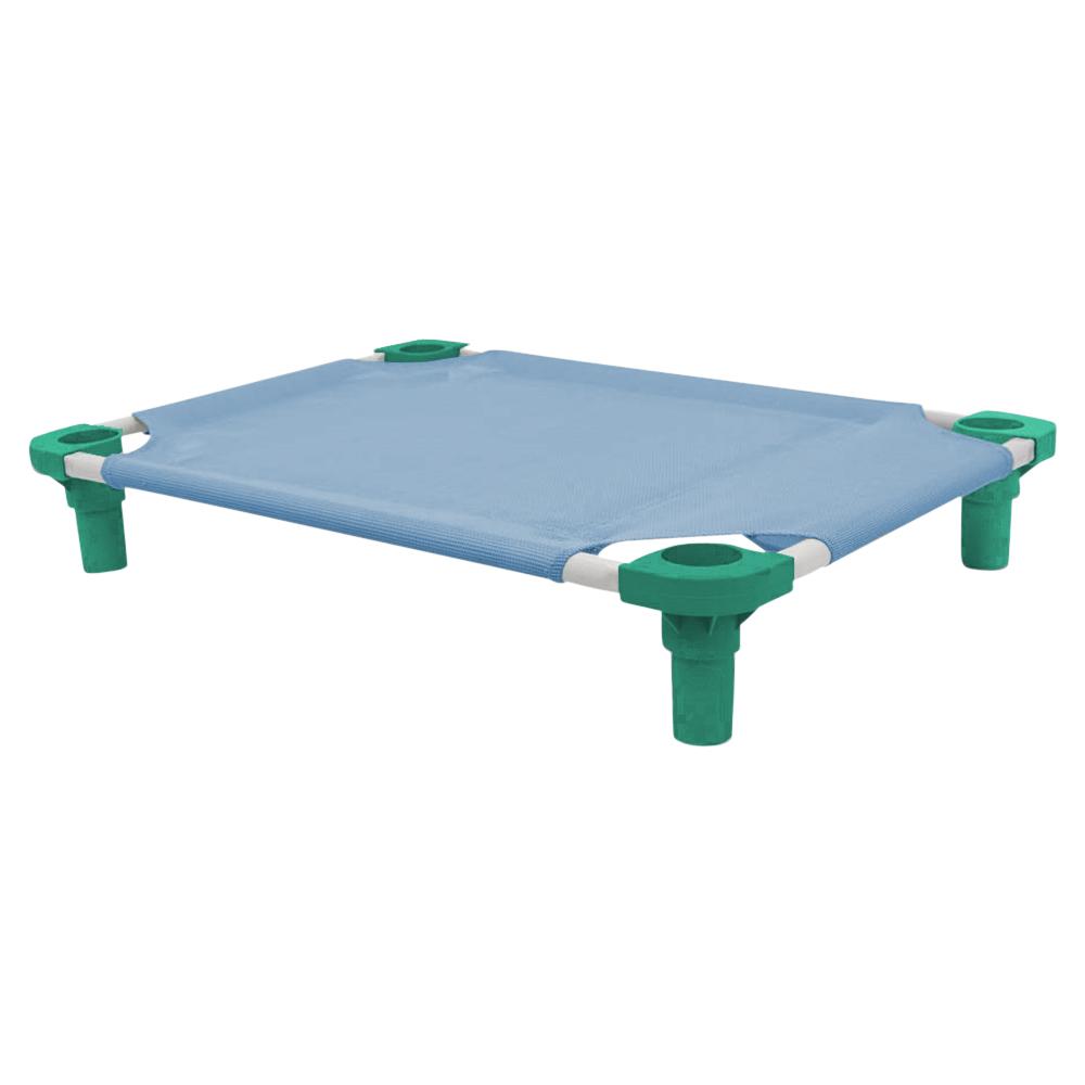 30x22 Pet Cot in Sistine Blue with Teal Legs, Unassembled