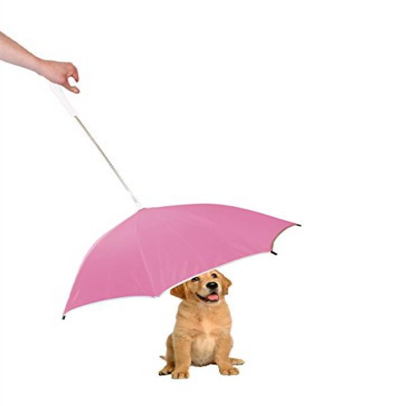 Pour-Protection Umbrella With Reflective Lining And Leash Holder