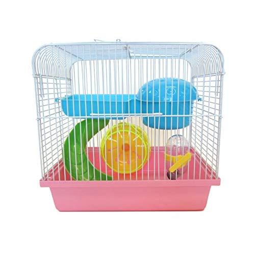H167PK Dwarf Hamster, Mice Cage, with Accessories, Pink
