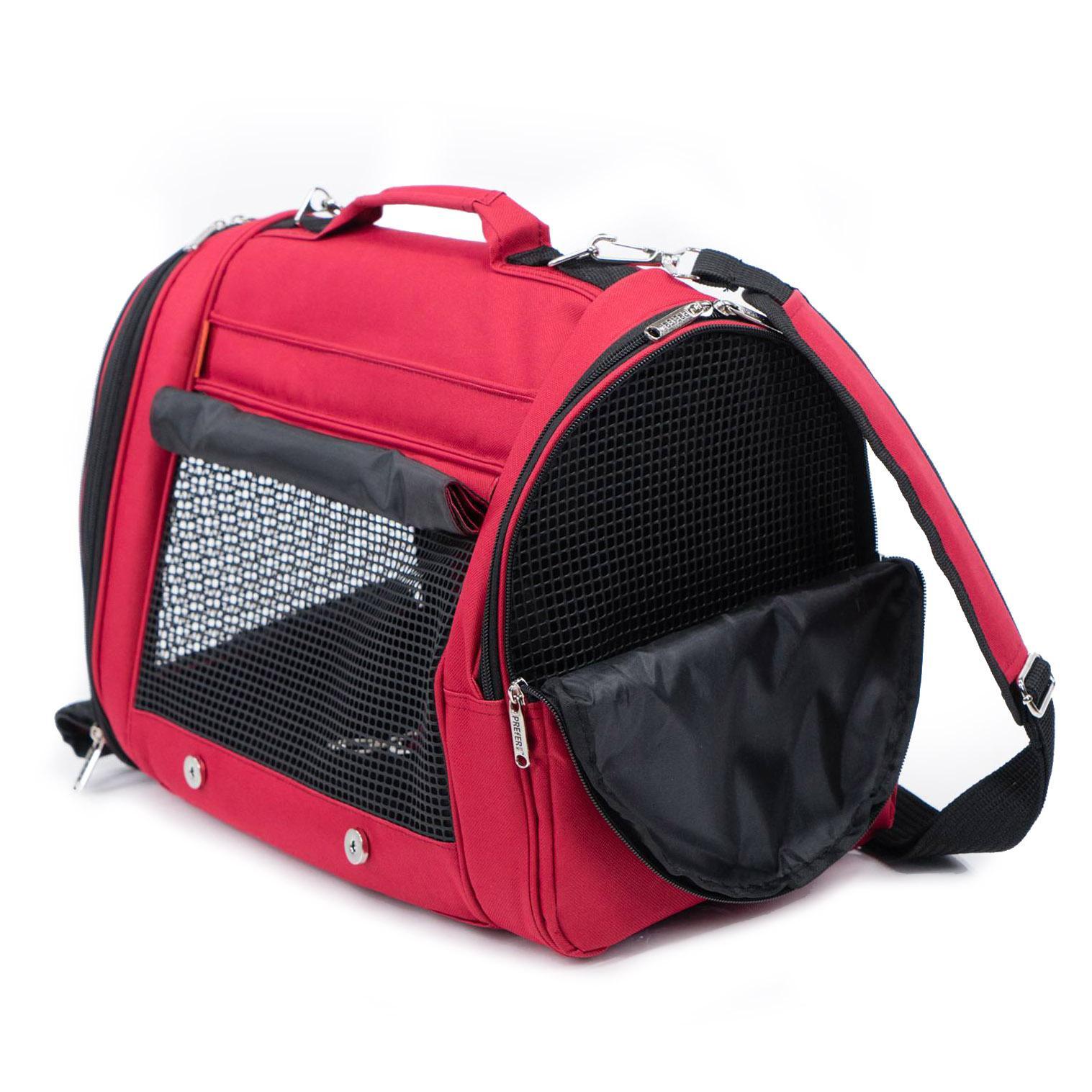 Prefer Pets Hideaway Backpack Dog Carrier - Burgundy