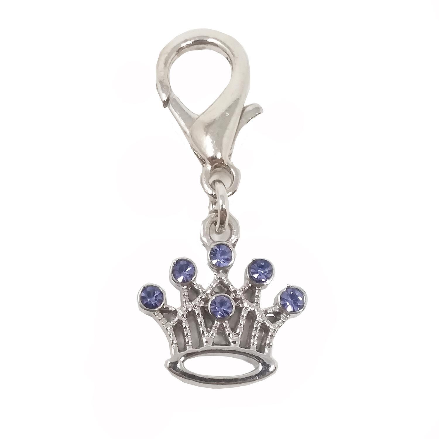 Crown D-Ring Pet Collar Charm by FouFou Dog - Lilac