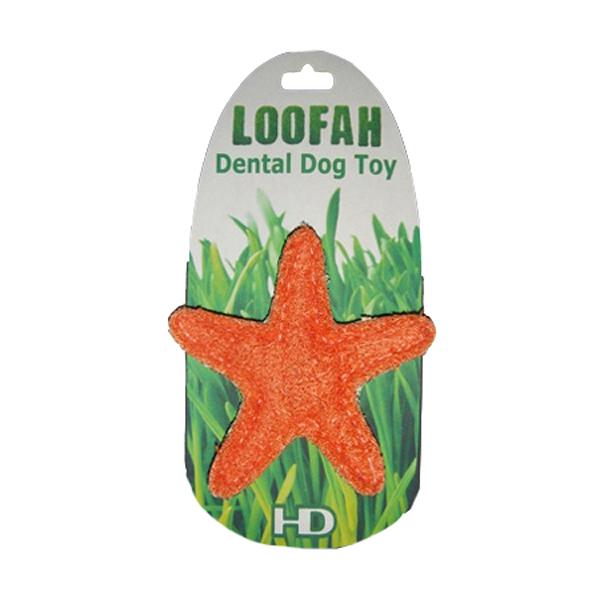 Organic Loofah Dental Dog Toy - Starfish