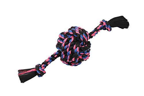 Mammoth Flossy Chews Multi Color Monkey Fist Ball with Rope Ends - Premium  Cotton-Poly Rope Tug Toy for Dogs - Interactive Dog Tug Toy - Heavy Duty 