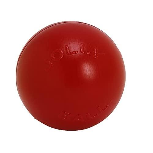 Jolly Pets Push-n-Play Ball Dog Toy, 10 Inches/Large, Red (310 RD)