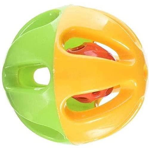A&E Cage Co. Large Round Rattle Foot Bird Toy [Set of 3]