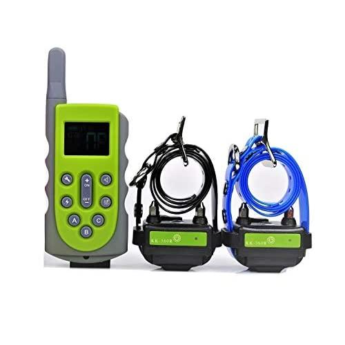 KoolKani 650 Yards Remote Dog Training Collar Obedience Trainer:Rechargeable Waterproof Collar w/10 Levels of Adjustable Static Stimulation,Beep Tone and Vibration (Two-Dog Trainer)