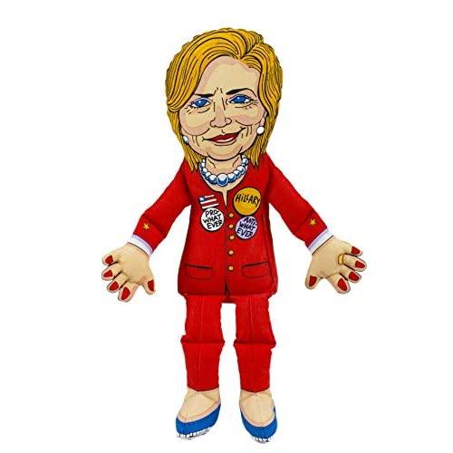 FUZZU Hillary Clinton Political Parody Novelty Durable Dog Chew Toy with Squeaker, Large 17