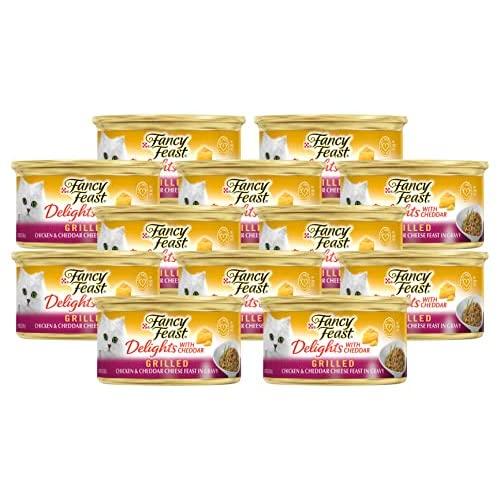 Fancy Feast Purina Delights with Cheddar Grilled Chicken & Cheddar Cheese Feast in Gravy (12-CANS) (3 OZ Each)