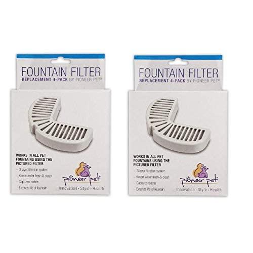 Pioneer Pet Watering Fountain Filter Replacement for Pets - 8 Pack Filters