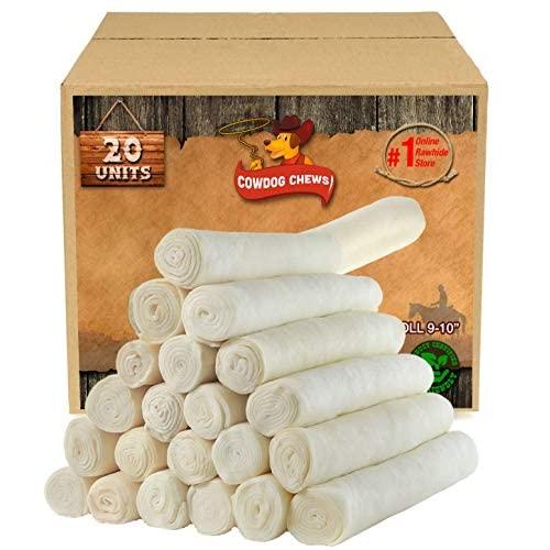 Retriever roll 9-10 inch All Natural Rawhide Product (20 Pack)