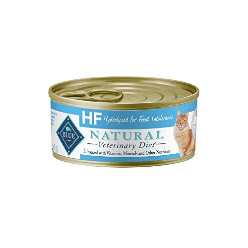 Blue Buffalo Natural Veterinary Diet HF Hydrolyzed for Food Intolerance Wet Cat Food, Salmon 5.5-oz cans (Pack of 24)