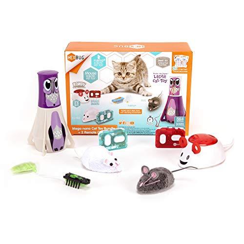 HEXBUG Mega Cat Toy Pack, Autonomous and Remote Control Pet Toys