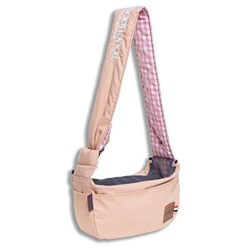Touchdog Toga-Bark Over-The-Shoulder Hands-Free Pet Carrier, One Size, Peach