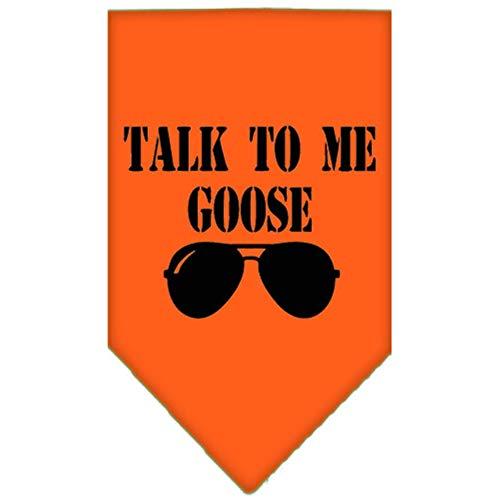 Talk to me Goose Screen Print Pet Bandana Orange Large