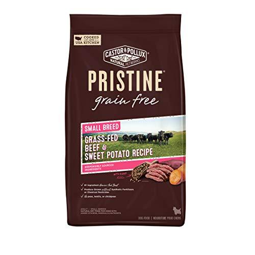 Castor & Pollux Pristine Grain Free Dry Dog Food Small Breed Grass-Fed Beef & Sweet Potato Recipe - 10 lb Bag