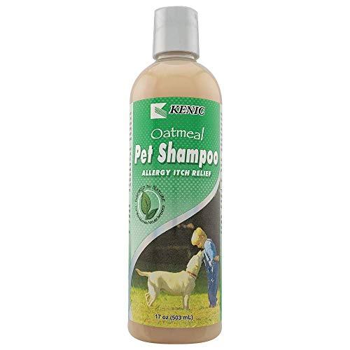 Kenic Oatmeal Pet Shampoo for Dogs and Cats, Formulated for Dry, Flaky Skin & Itch Relief, Immediate Soothing Action with Oatmeal & Almond Oil, pH Balanced, Hypoallergenic, Feel Good Rich Lather