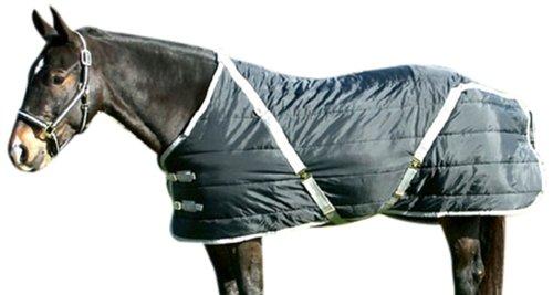 High Spirit Snuggie Pony Stable Blanket, 58-Inch, Black/Silver