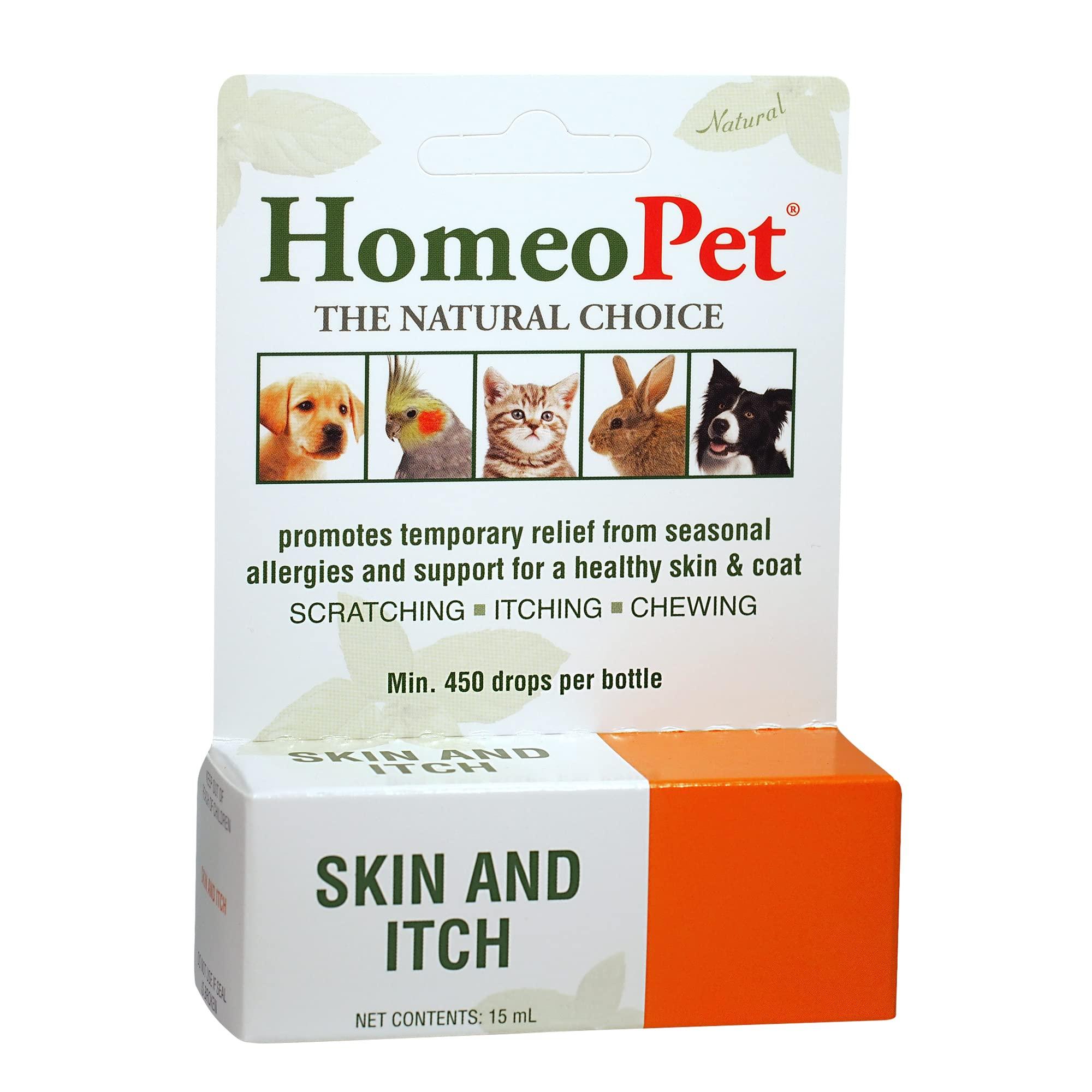 HomeoPet Skin and Itch, Skin and coat Support for Pets, 15 Milliliters