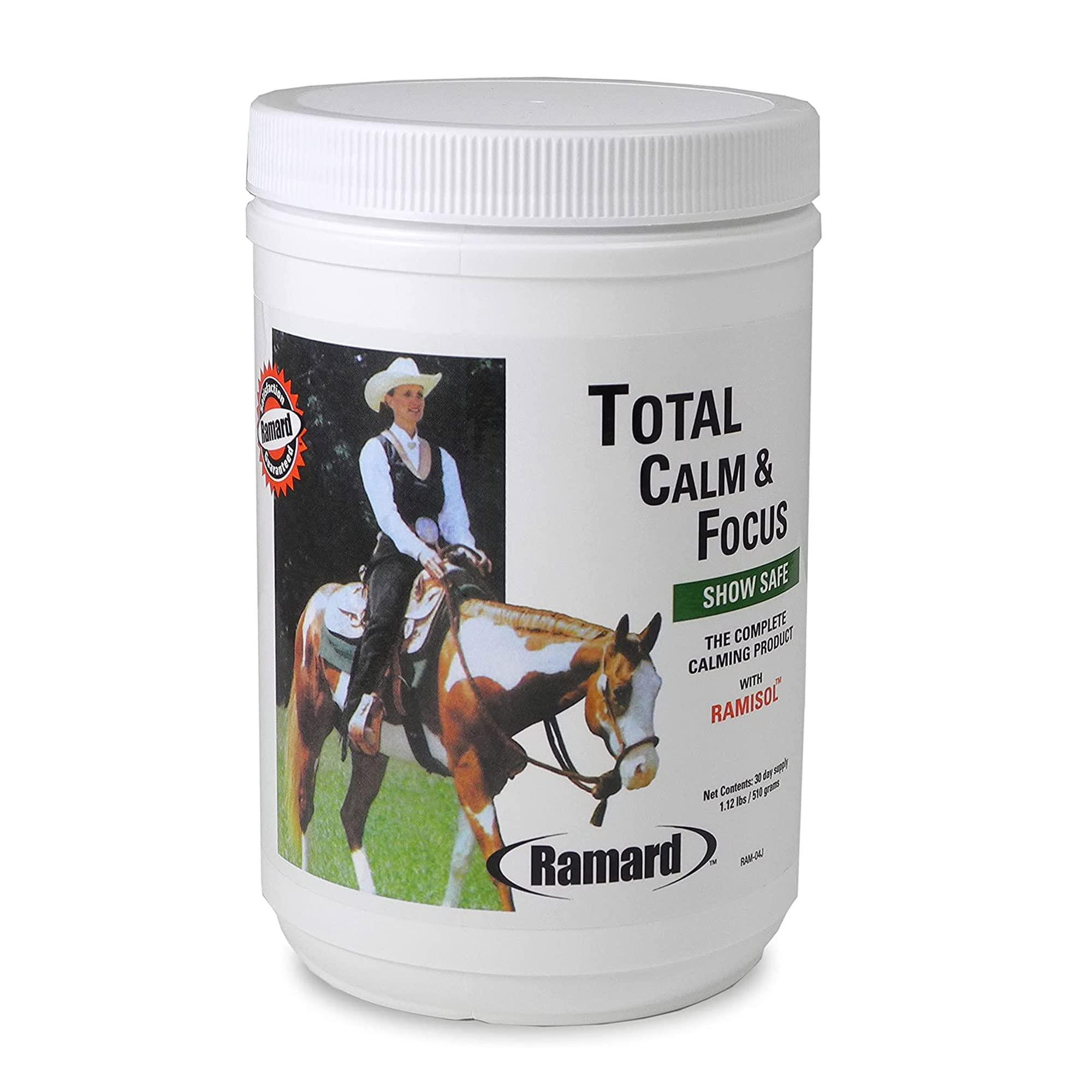 Ramard Total Calm and Focus Prime & Nutritional Powder For Race Horses | Contains Magnesium & Vitamin B for Race Events & Training | Aids in Reducing Nervousness & Hyper-activeness in Horses - 1.12 lb