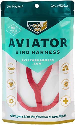 The AVIATOR Pet Bird Harness and Leash: X-Small Red