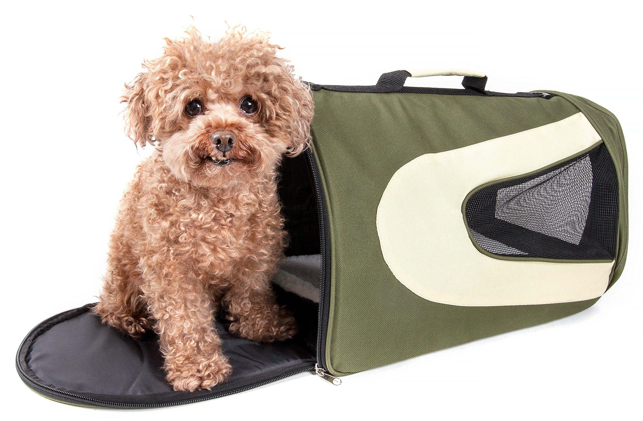 PetSpy Extra Large Pet Carrier for Small & Medium Dogs, 24x16.5x16 