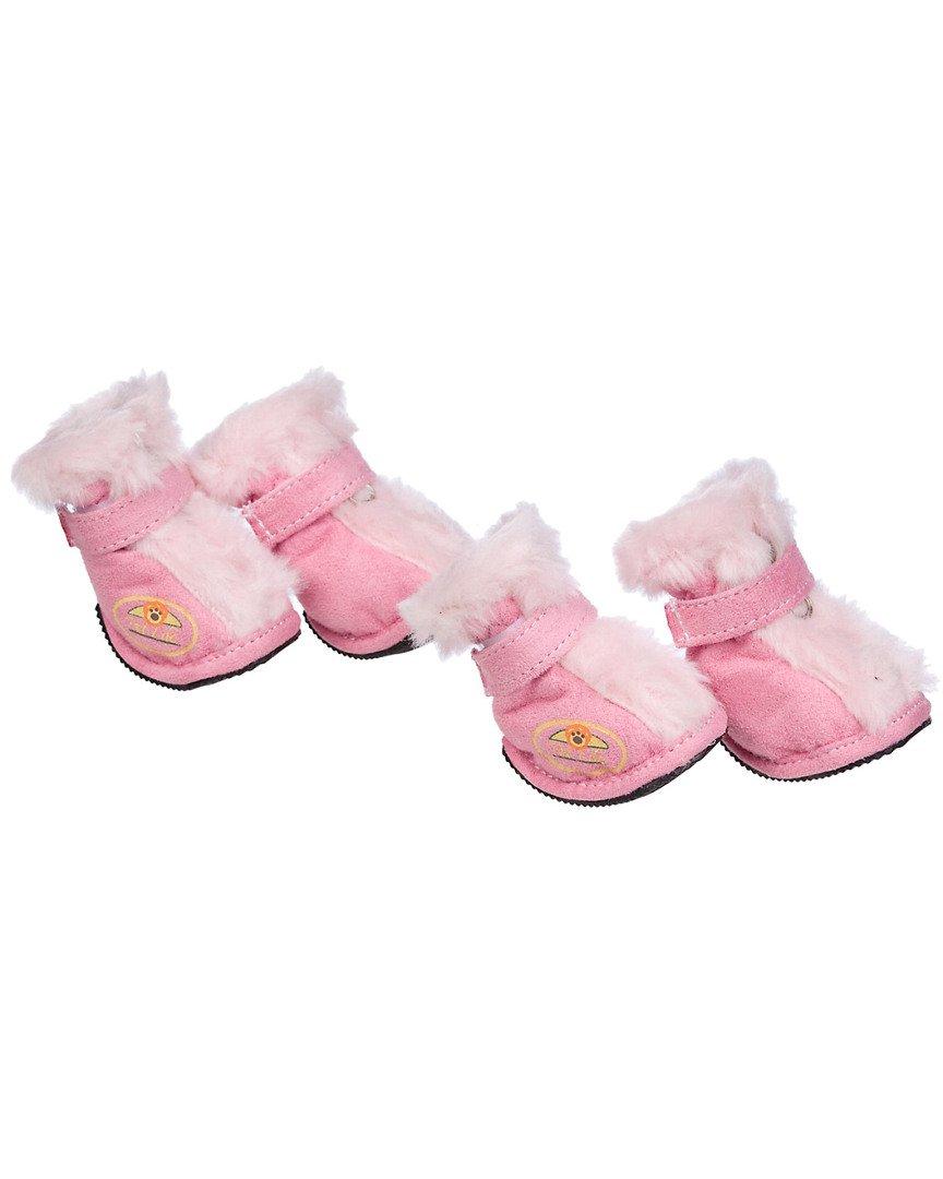 Pet Life Ultra Fur comfort Year Round Protective Boots (features 3M Thinsulate): Pink Medium
