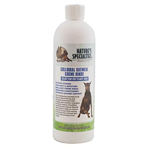 Natures Specialties Anti-Itch Medicated Dog Conditioner for Pets, Concentrate 24:1, Made in USA, Colloidal Oatmeal Crme, 16oz