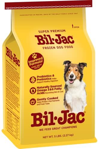 Bil-Jac Frozen Dog Food - 5lb Bag (Pack of 4) - Real Chicken 1st Ingredient, Small or Large Breed, Puppy or Adult - Super Premium Since 1947