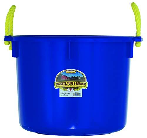 Little Giant Plastic Muck Tub (Blue) Durable & Versatile Utility Bucket with Handles (40 Quart) (Item No. PSB40BLUE)