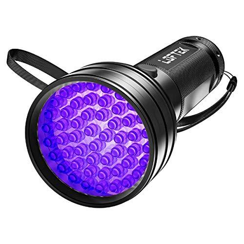 Loftek Uv Flashlight Black Light, 51 Led 395 Nm Flashlight Perfect Detector For Pet Urine And Dry Stains, Handheld Blacklight For Scorpion Hunting