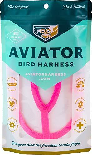 The AVIATOR Pet Bird Harness and Leash: Small Pink