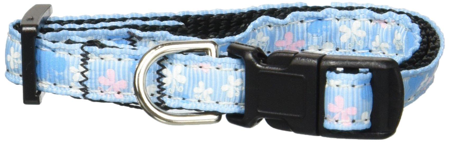 Mirage Pet Products Butterfly Nylon Ribbon collar Small Blue