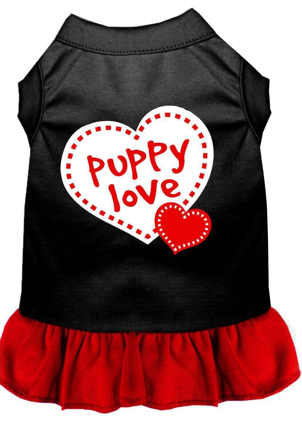 Mirage Pet Products 58-14 XXXLBKRD 20 Puppy Love Dresses Black with Red, 3X-Large