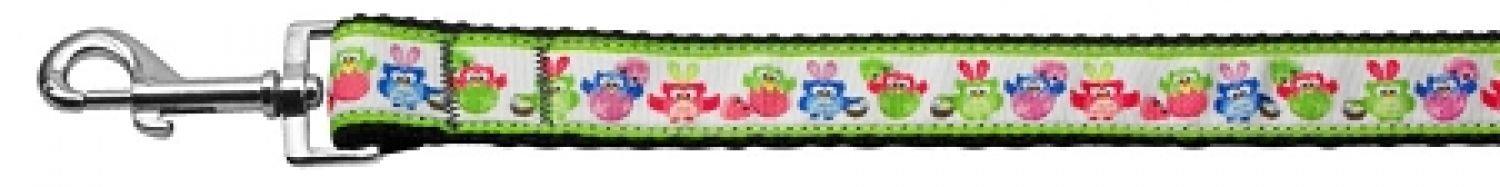 Mirage Pet Products Easter Birdies Nylon Ribbon Dog collar with 1-Inch by 4-Feet Leash