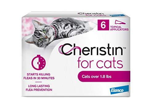 Cheristin for Cats Topical Flea Prevention  Starts Killing Fleas in 30 Minutes, 6 doses