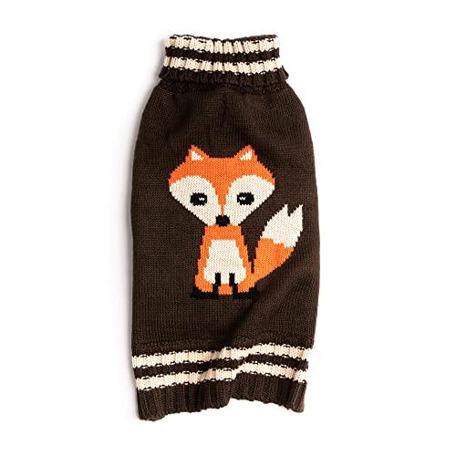 Fabdog Woodland Fox Turtleneck Dog Sweater Olive 20\\\