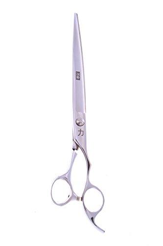 ShearsDirect 8-Inch Professional Ergonomic Grooming Shear with Off-Set Handle and Fixed Finger Rest