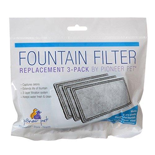 Pioneer Replacement Filters for Plastic Raindrop and Fung Shui Fountains 3 Pack - Pack of 4