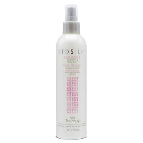 BioSilk for Dogs Silk Therapy Detangling Plus Shine Mist for Dogs | Best Detangling Spray for All Dogs & Puppies for Shiny Coats and Dematting | 8 Oz Bottle